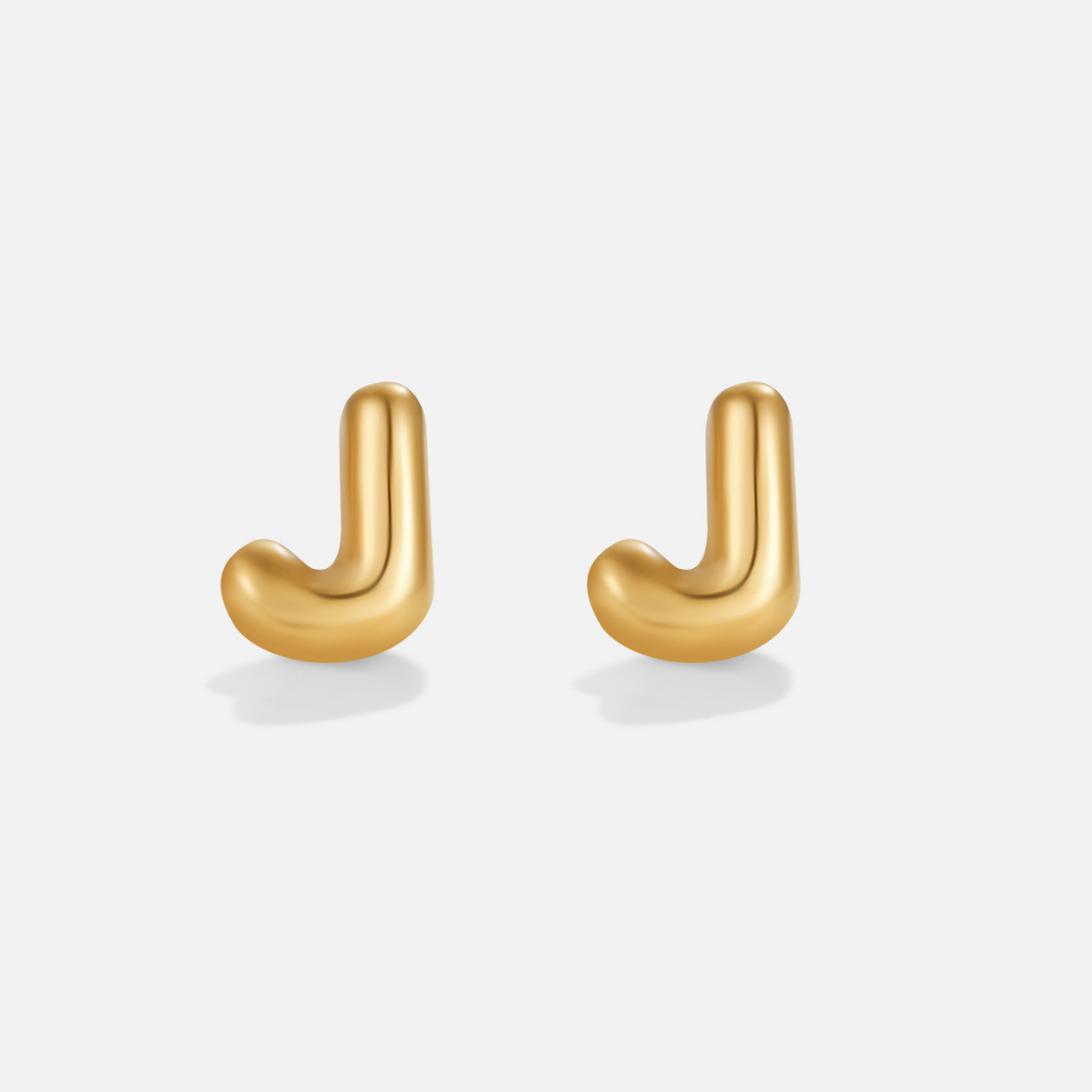 Boucles d'Oreilles Lettres en Or