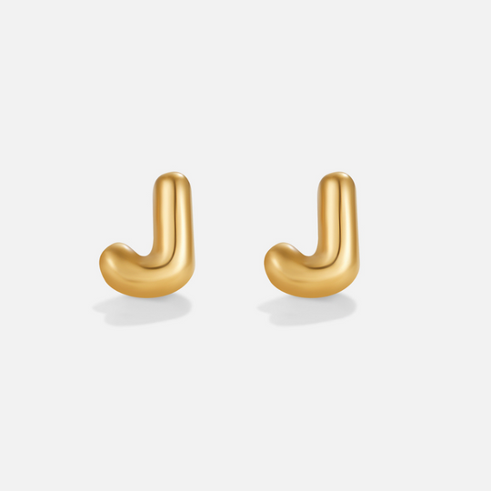 Boucles d'Oreilles Lettres en Or