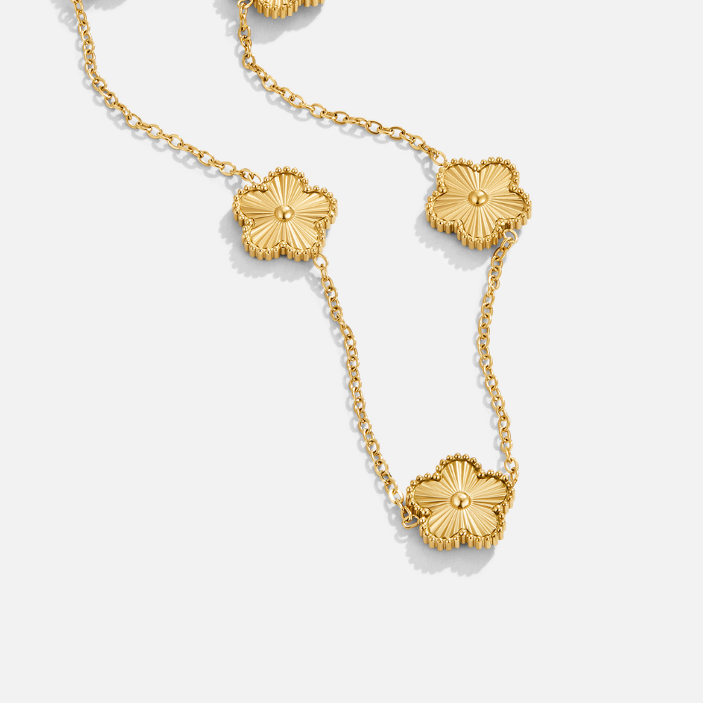 Collier Cluster de Trèfles en Or