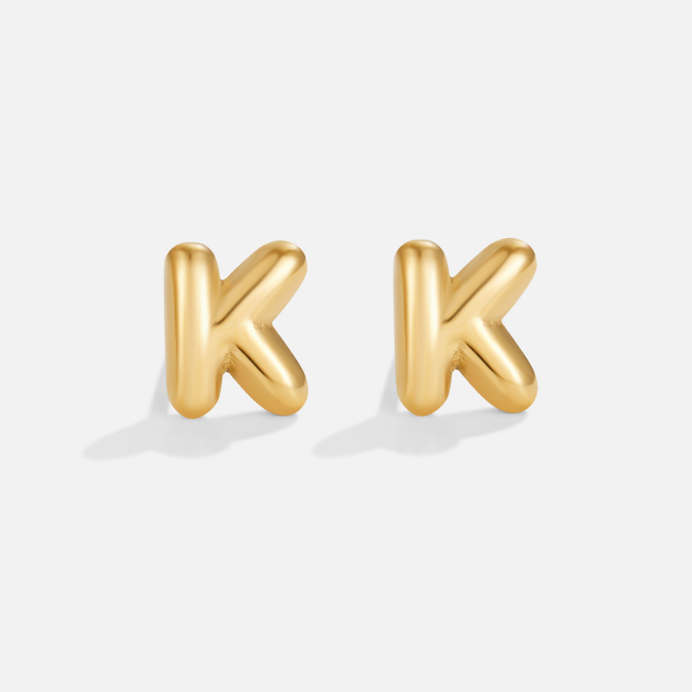 Boucles d'Oreilles Lettres en Or