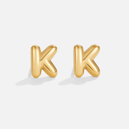 Boucles d'Oreilles Lettres en Or