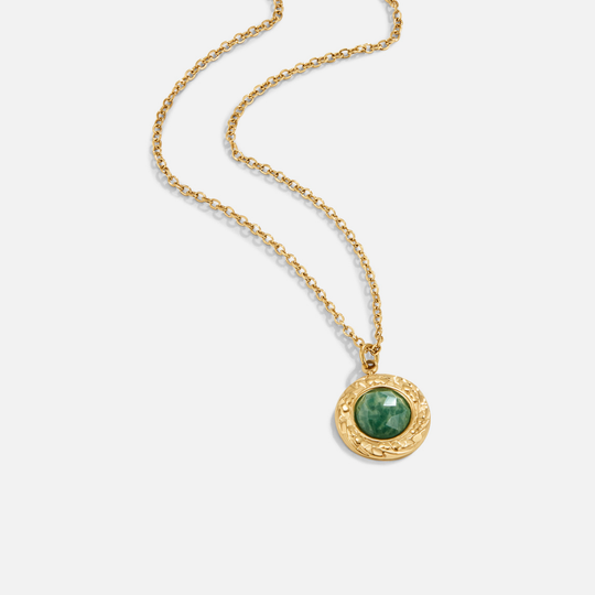Collier en Pièce d'Aventurine Verte
