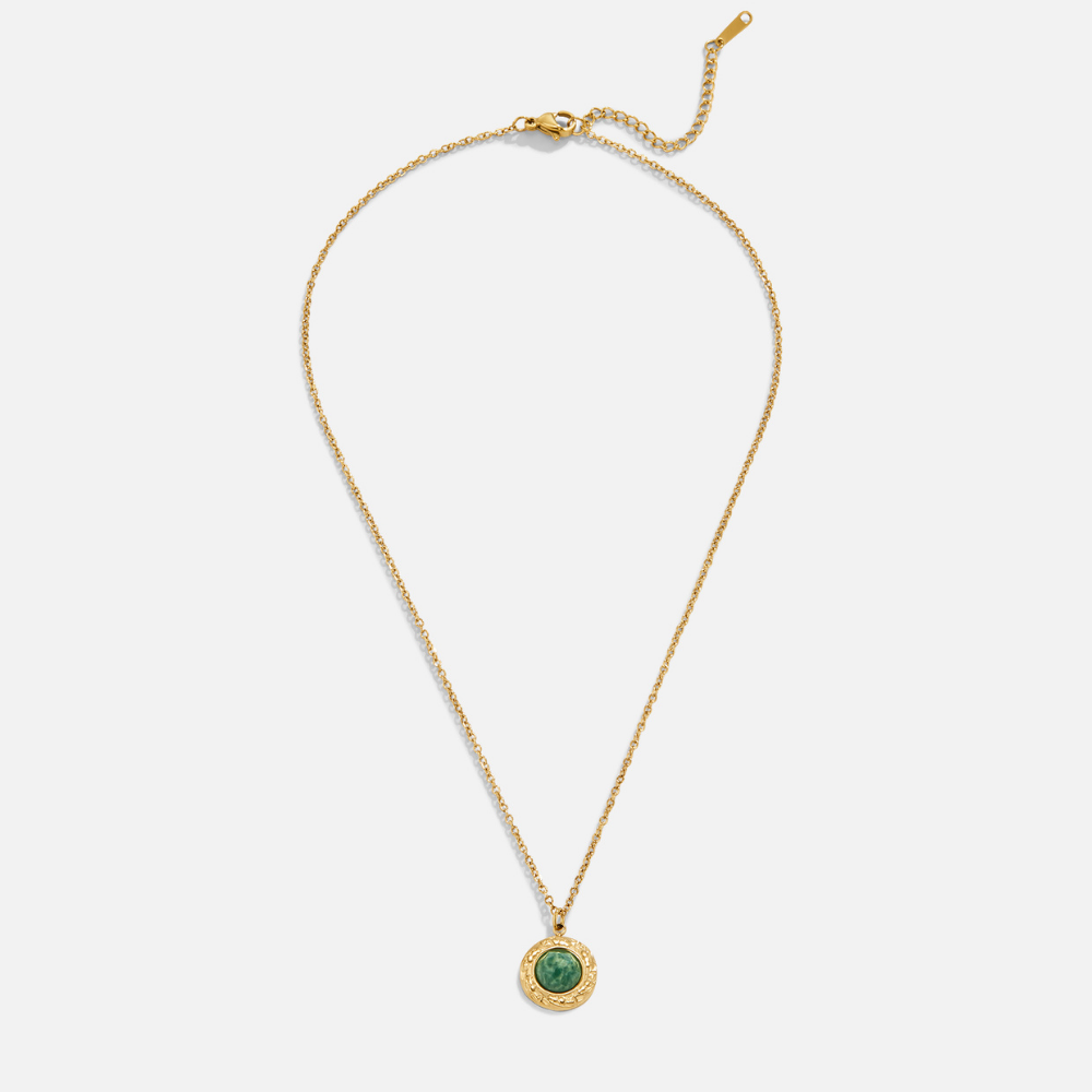 Collier en Pièce d'Aventurine Verte