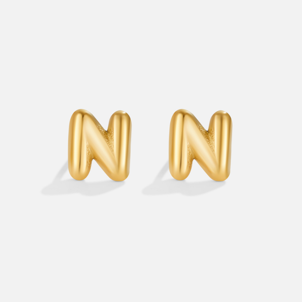 Boucles d'Oreilles Lettres en Or