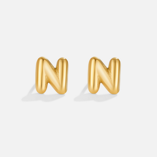 Boucles d'Oreilles Lettres en Or