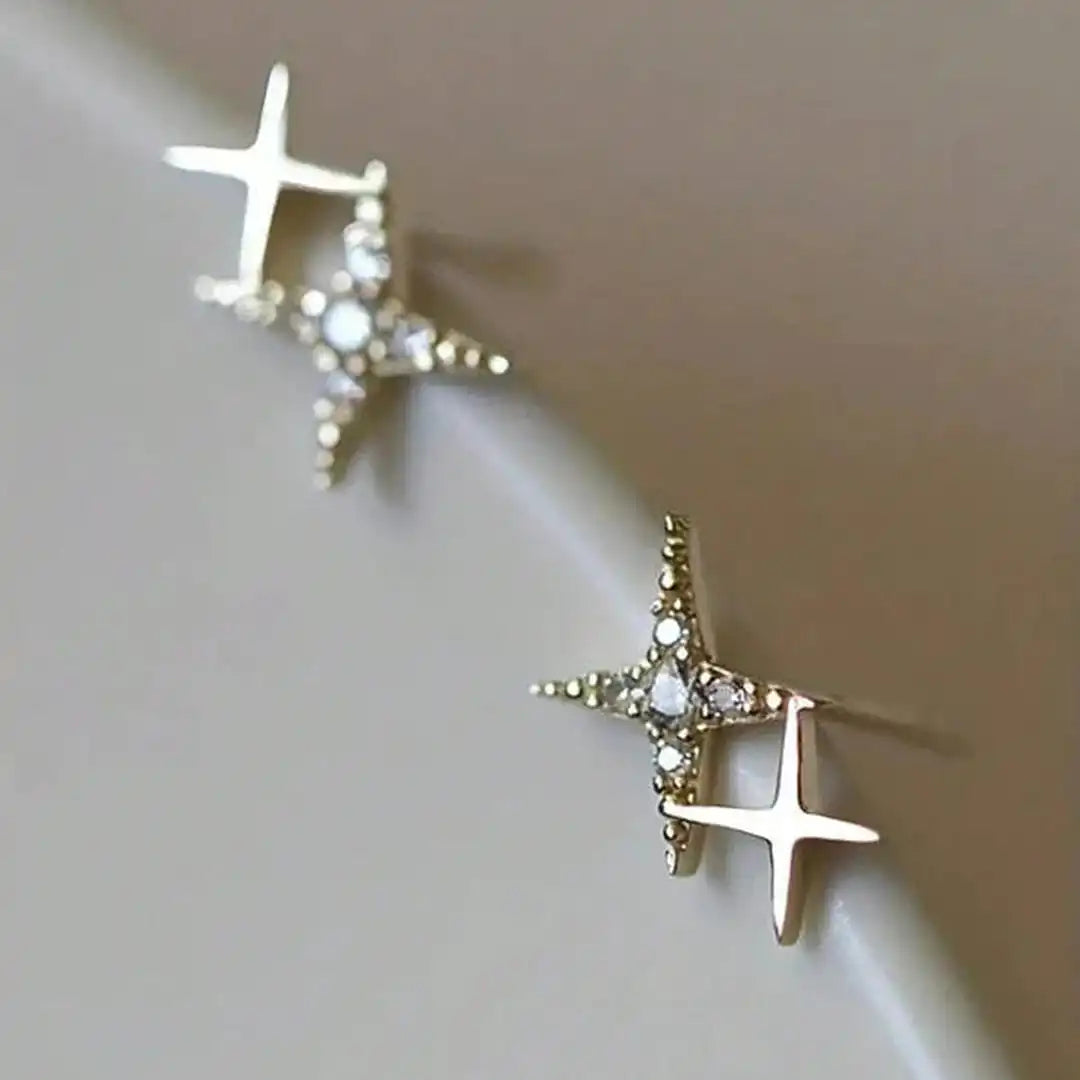 Boucles d'oreilles Étoiles Scintillantes
