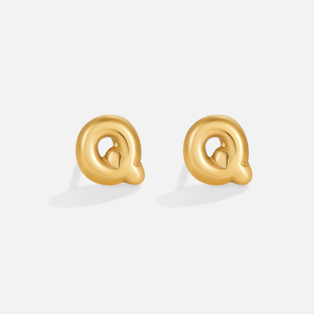 Boucles d'Oreilles Lettres en Or