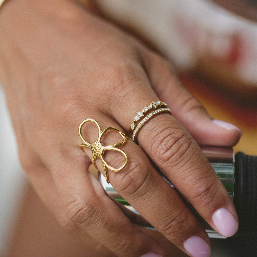 Bague en Cristal Mia en Or 18K
