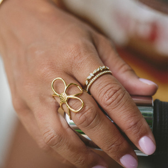 Bague en Cristal Mia en Or 18K