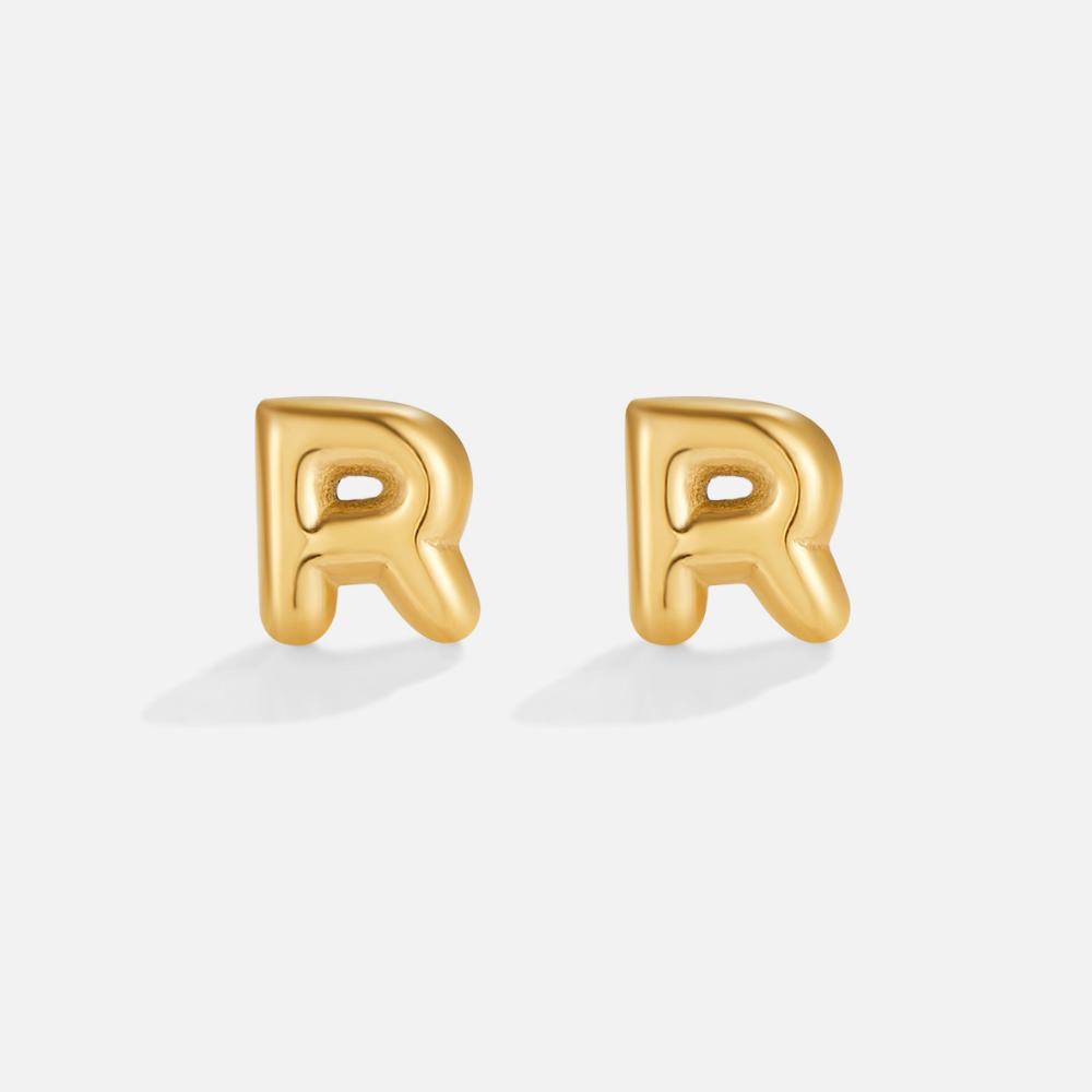 Boucles d'Oreilles Lettres en Or