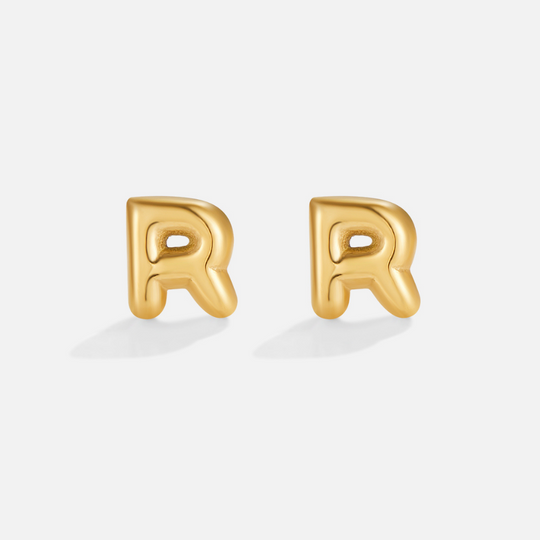 Boucles d'Oreilles Lettres en Or