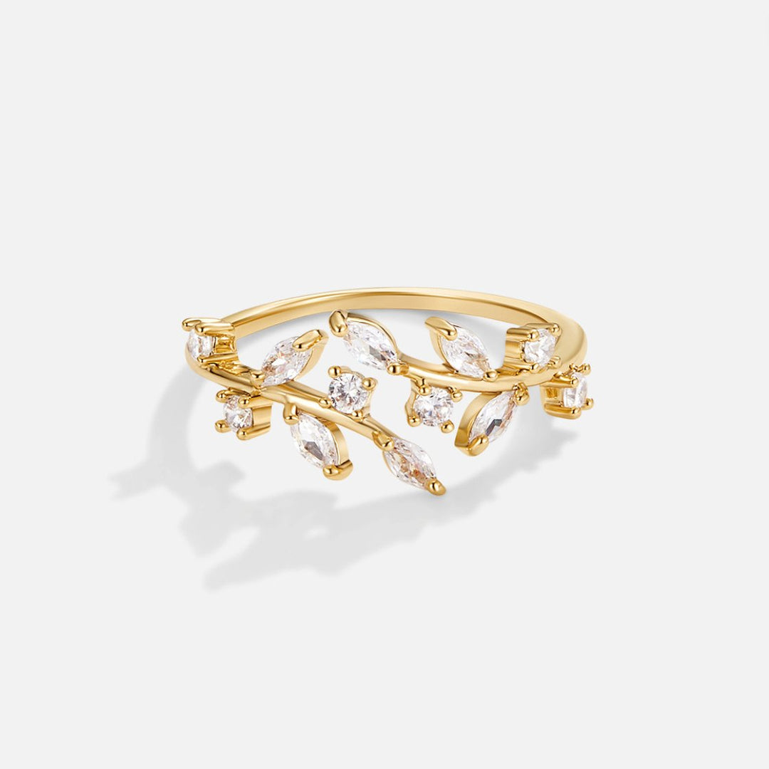 Bague Vigne en Cristal Or 18K