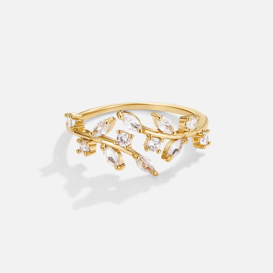 Bague Vigne en Cristal Or 18K