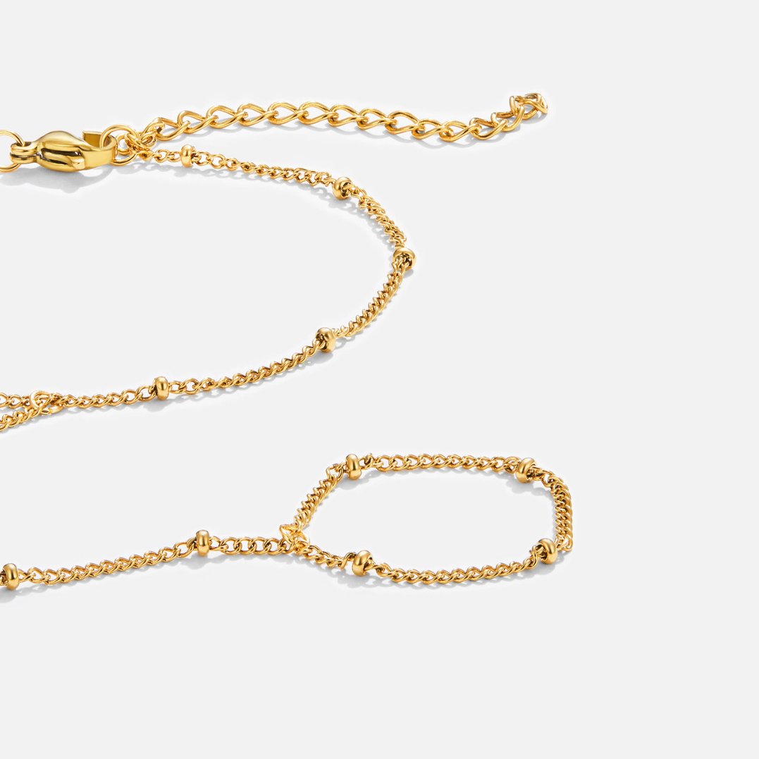 Bracelet Chaîne de Main en Or 18K