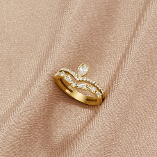 Bague en Cristal Lilly en Or 18K