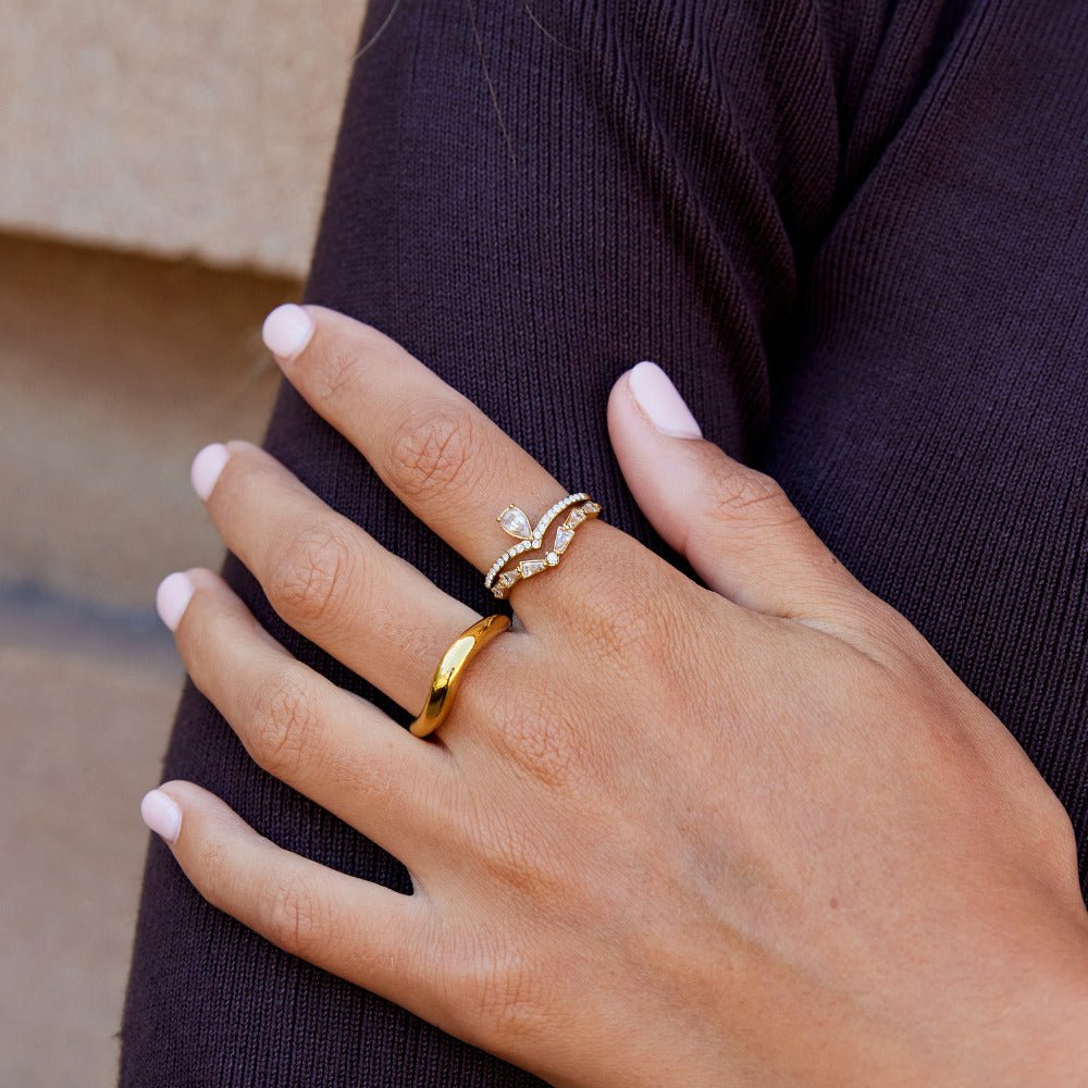 Bague en Cristal Lilly en Or 18K