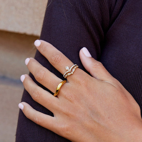 Bague en Cristal Lilly en Or 18K
