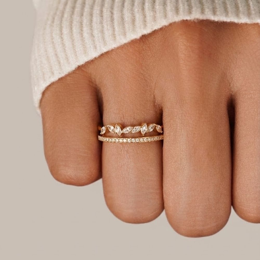Bague en Cristal Mia en Or 18K