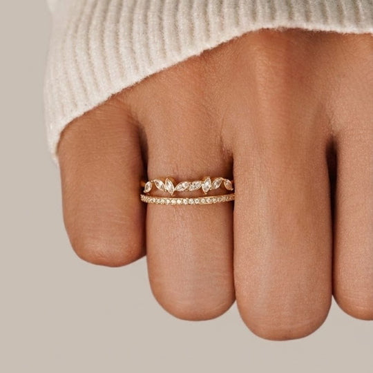 Bague en Cristal Mia en Or 18K