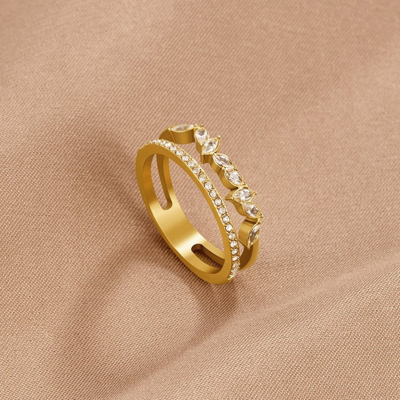 Bague en Cristal Mia en Or 18K