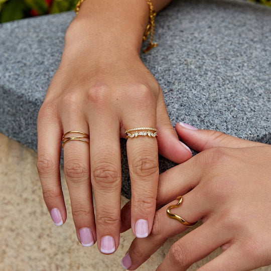 Bague en Cristal Mia en Or 18K