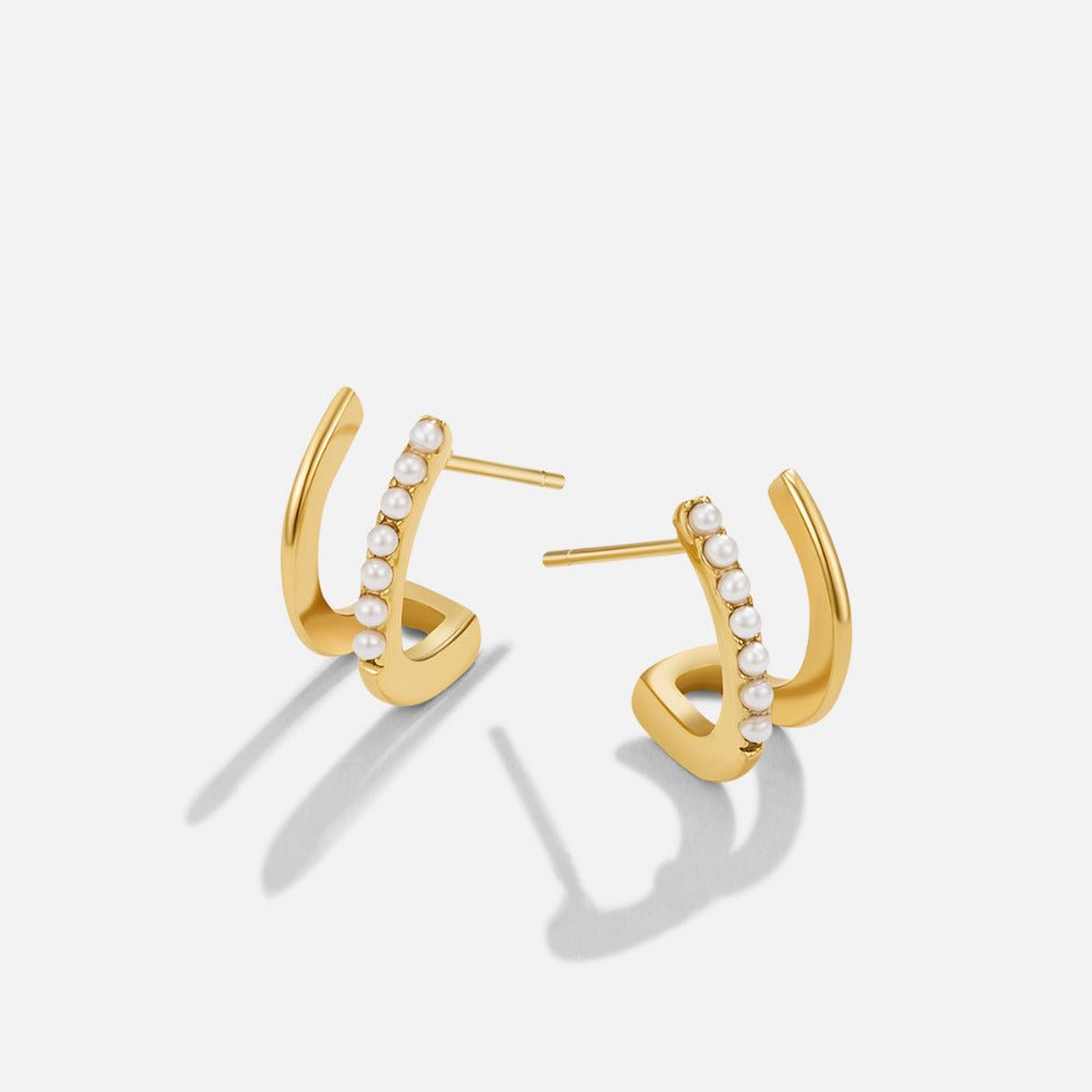 Boucles d'oreilles en or 18K et perles