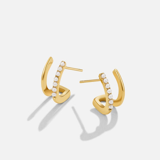 Boucles d'oreilles en or 18K et perles