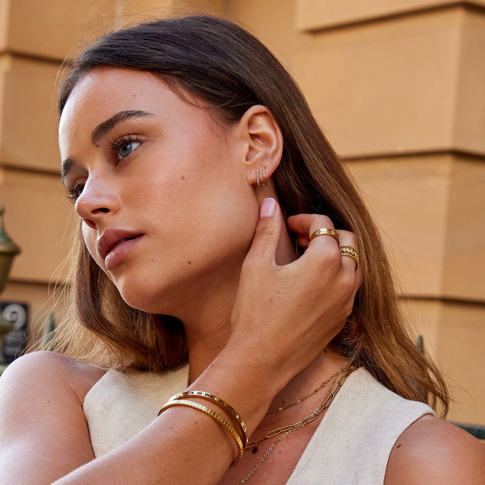 Boucles d'oreilles en or 18K et perles