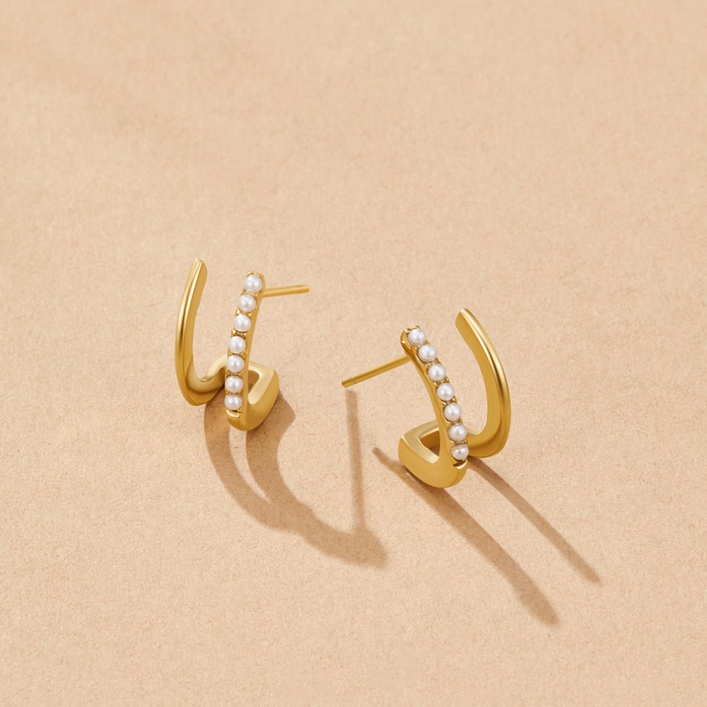 Boucles d'oreilles en or 18K et perles