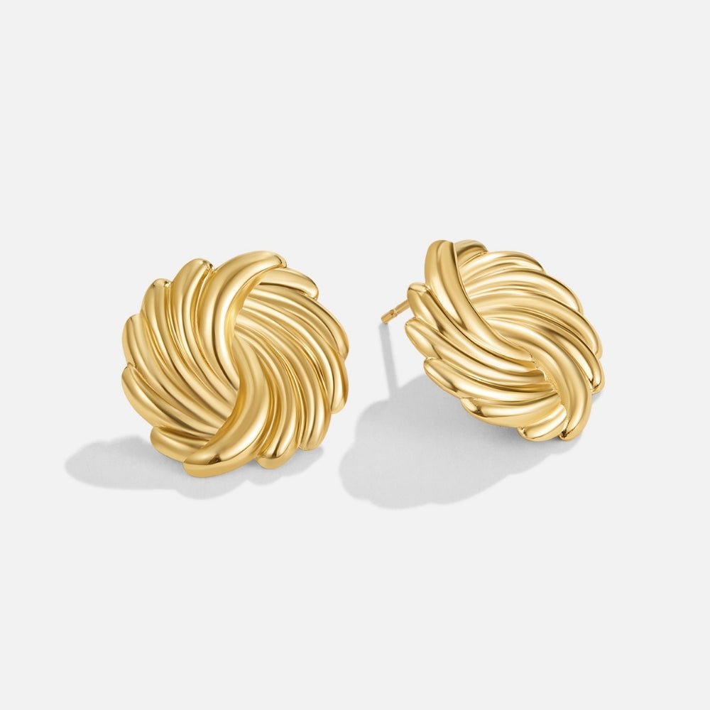 Boucles d'oreilles spirales en or 18K