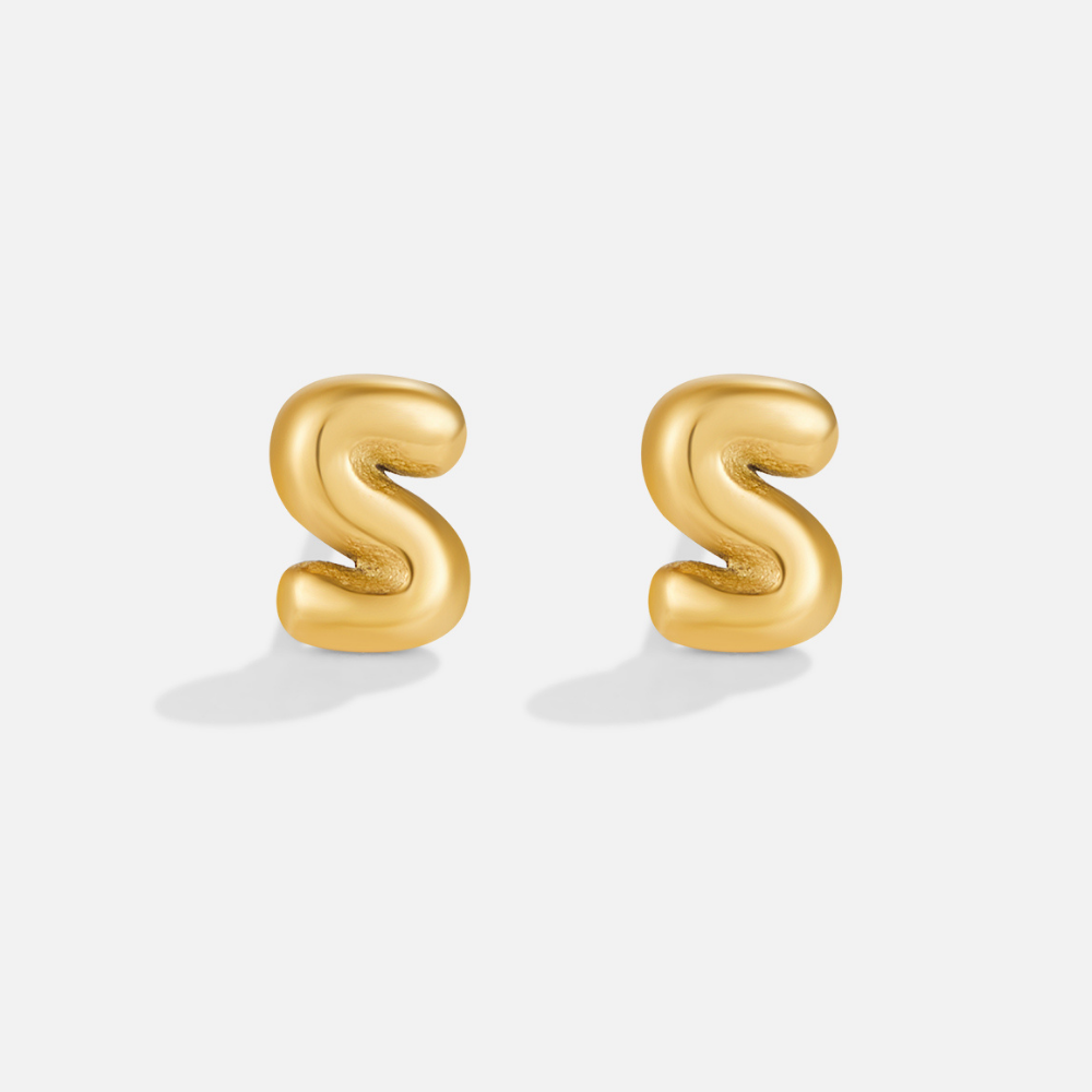 Boucles d'Oreilles Lettres en Or