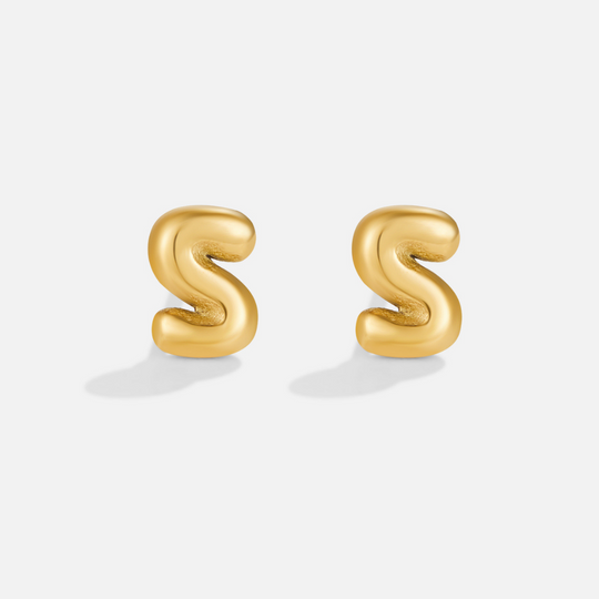 Boucles d'Oreilles Lettres en Or