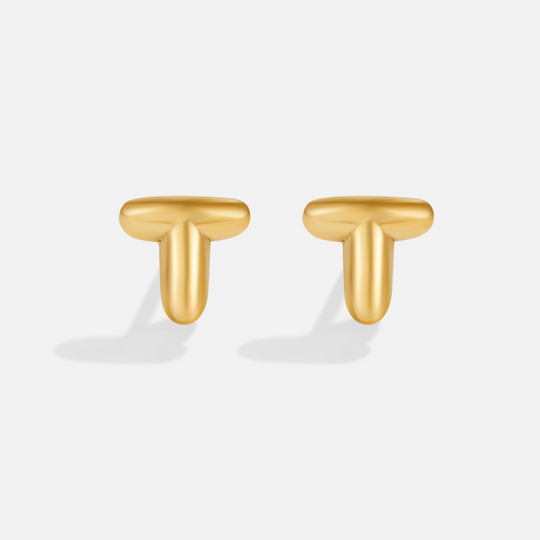 Boucles d'Oreilles Lettres en Or