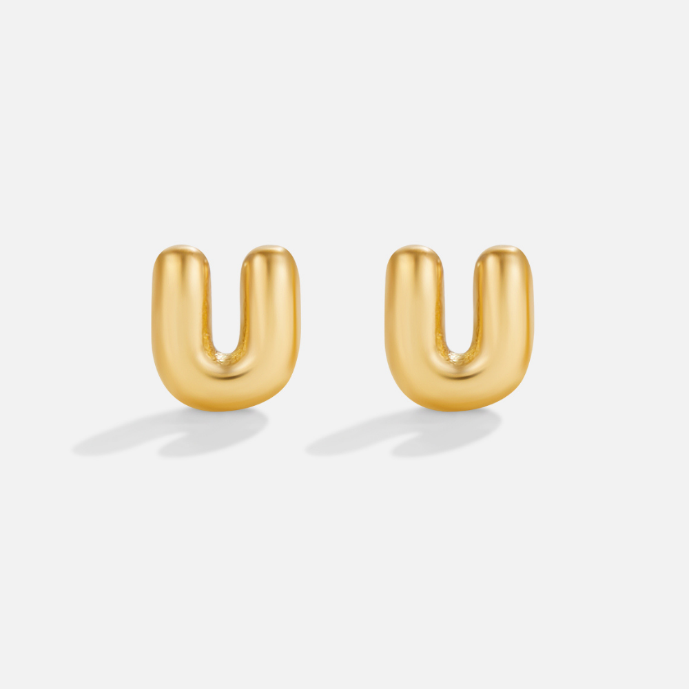 Boucles d'Oreilles Lettres en Or