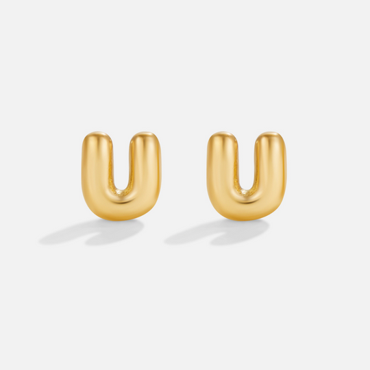 Boucles d'Oreilles Lettres en Or
