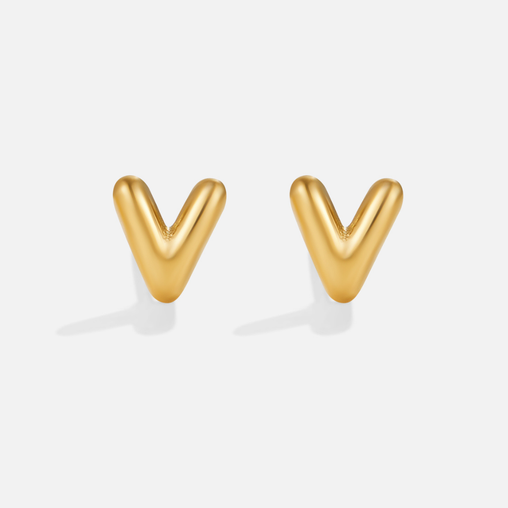 Boucles d'Oreilles Lettres en Or