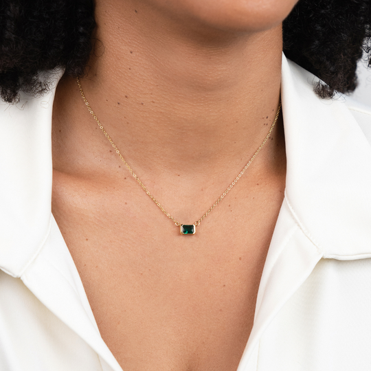 Collier Émeraude Verte Monica