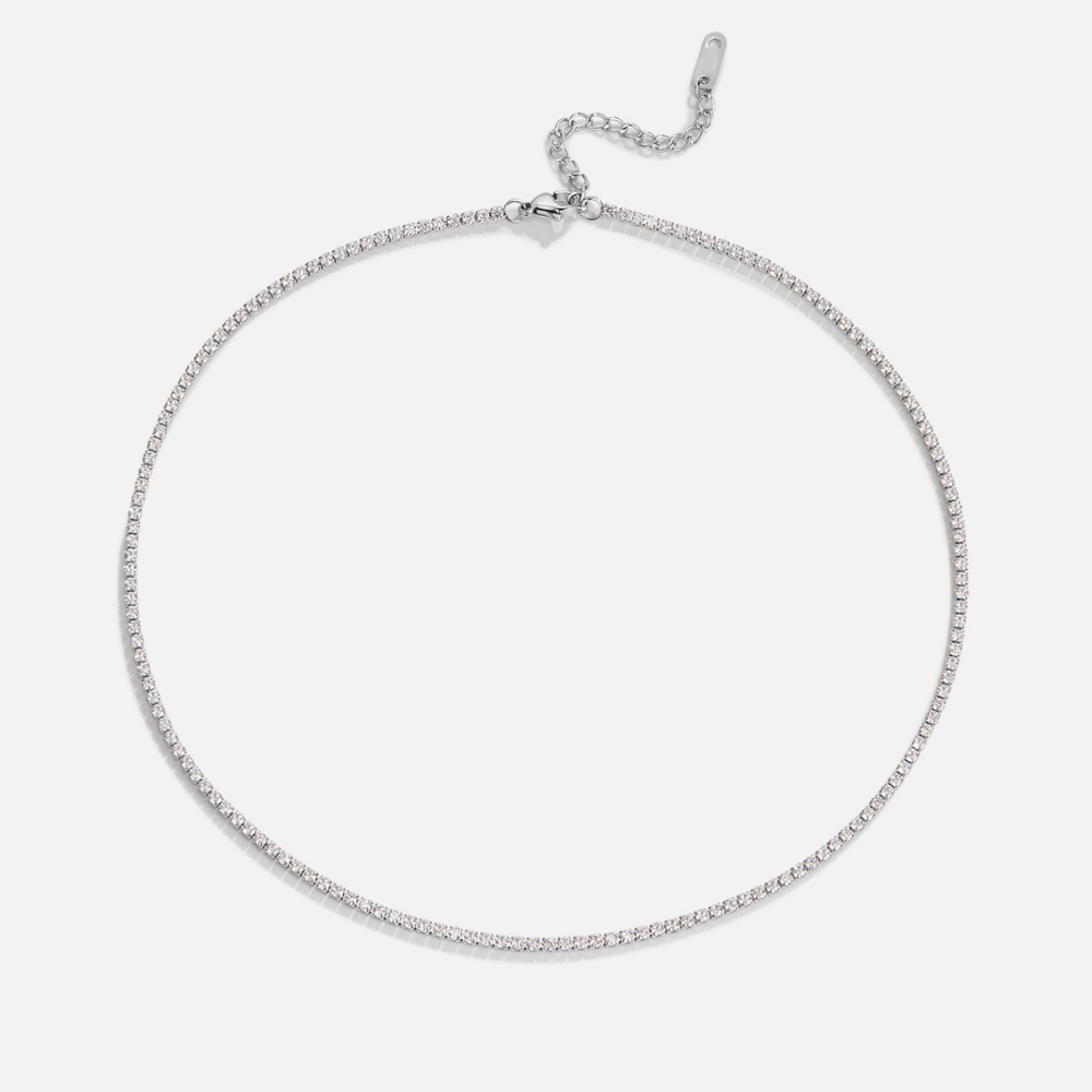 Collier Argent Cristal Cordelia