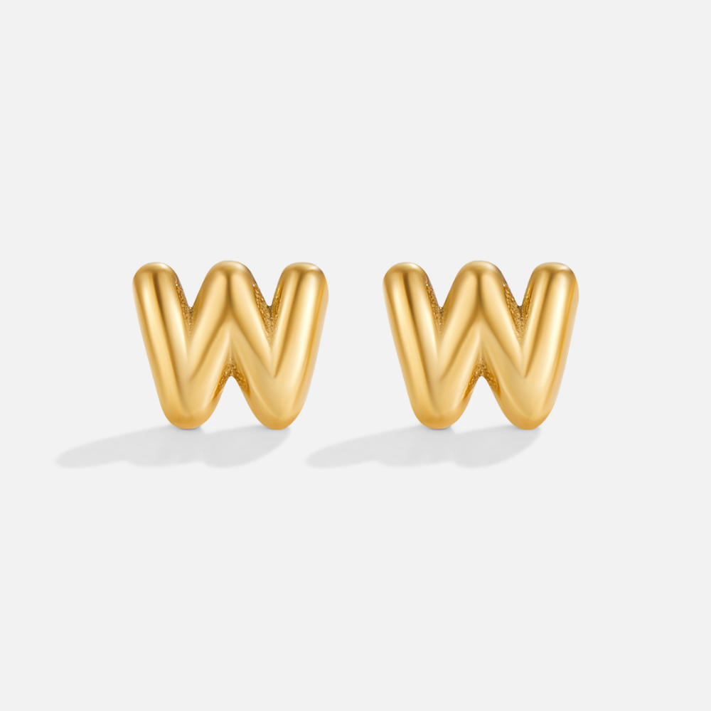 Boucles d'Oreilles Lettres en Or