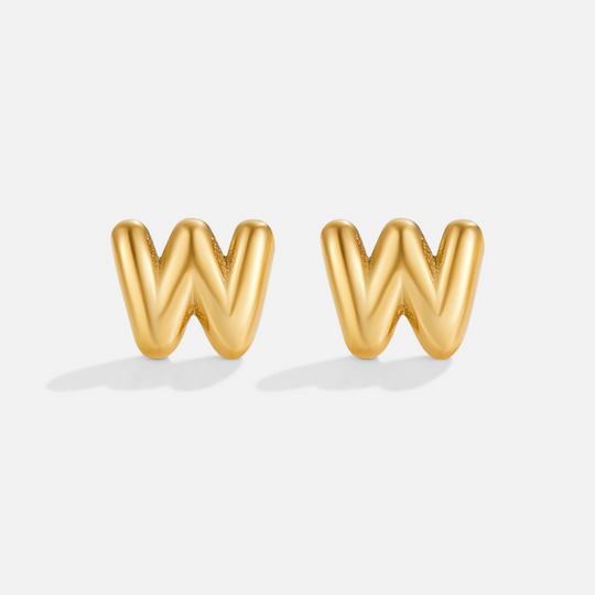 Boucles d'Oreilles Lettres en Or
