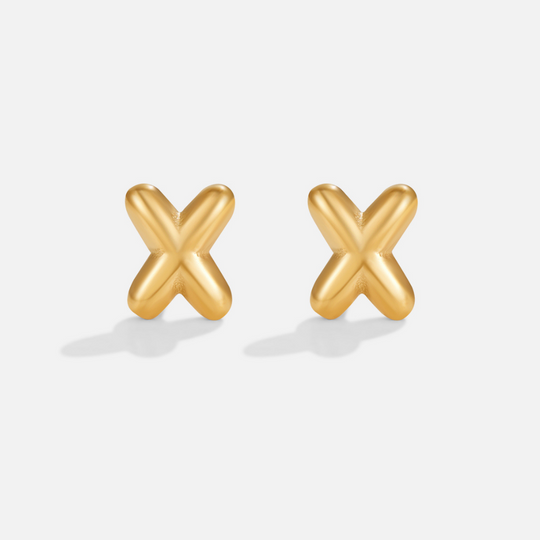 Boucles d'Oreilles Lettres en Or