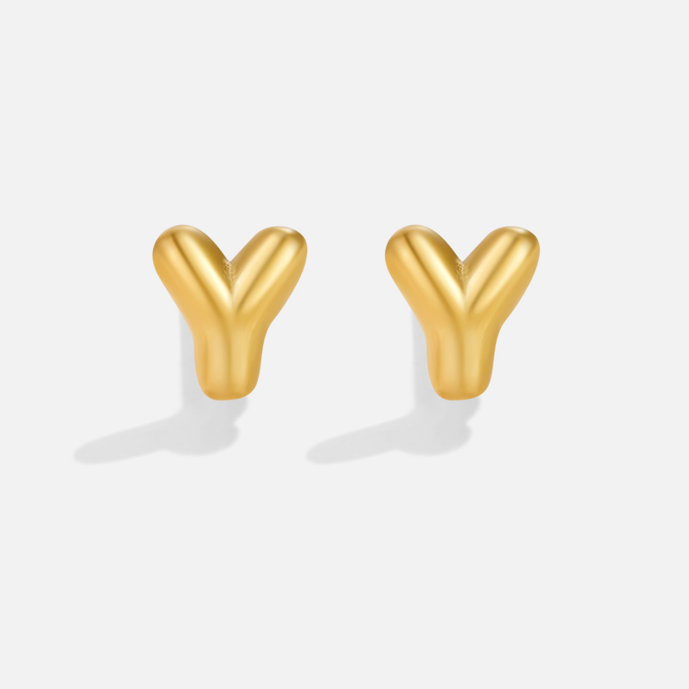 Boucles d'Oreilles Lettres en Or
