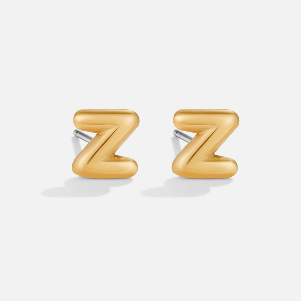 Boucles d'Oreilles Lettres en Or