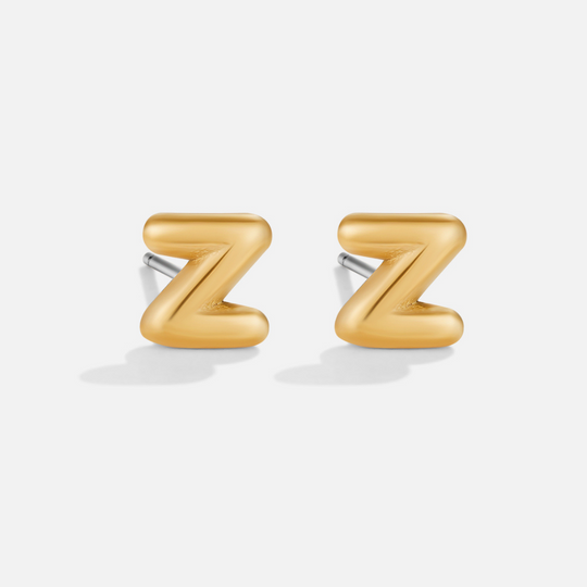 Boucles d'Oreilles Lettres en Or