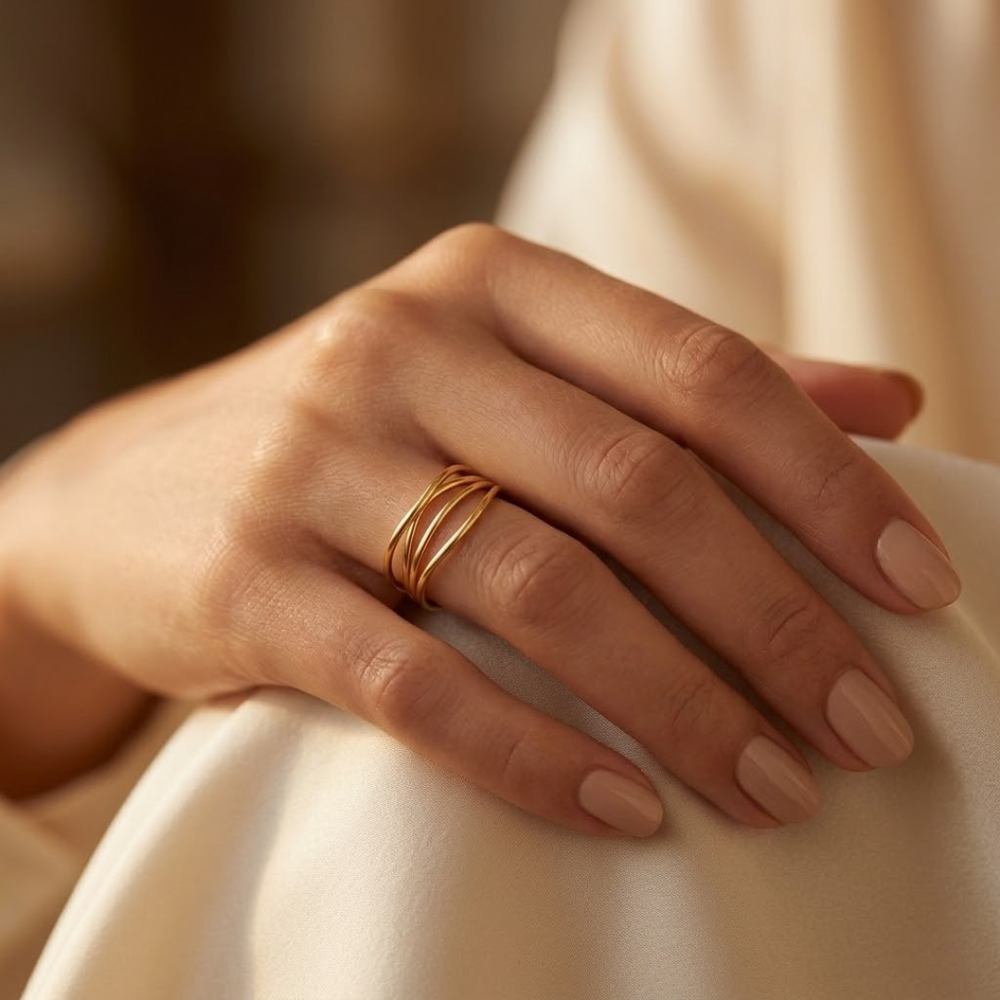 Bague Enveloppante Minimaliste en Or