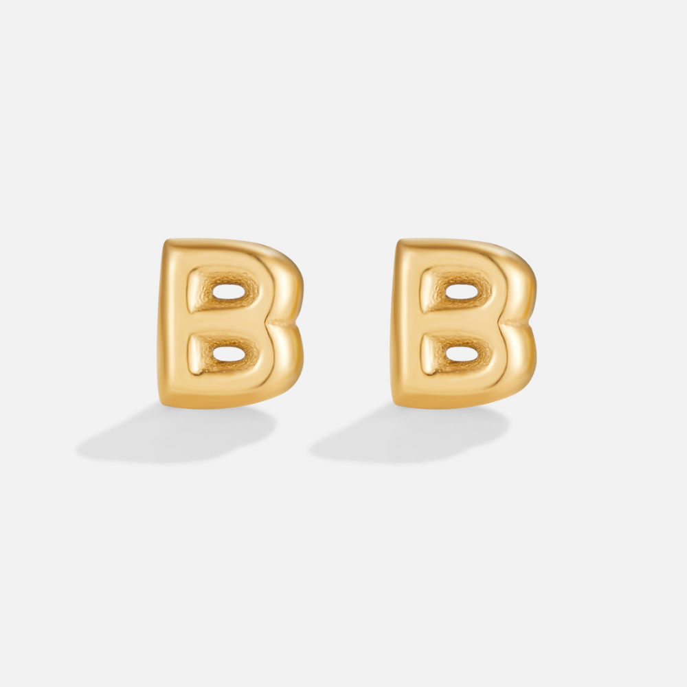 Boucles d'Oreilles Lettres en Or