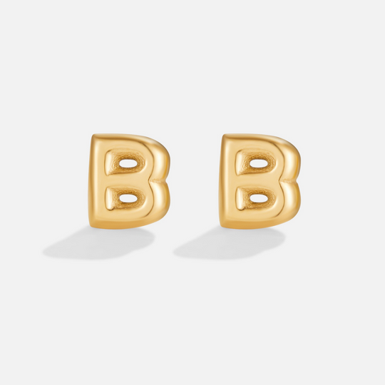 Boucles d'Oreilles Lettres en Or