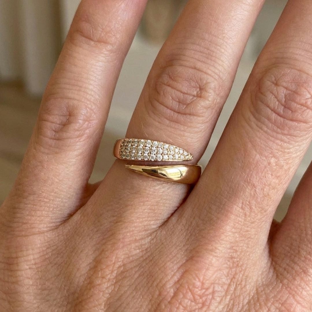 Bague enroulée croisée élégante