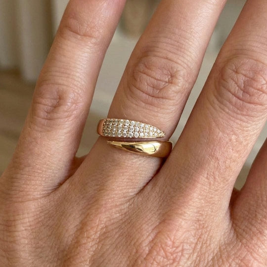 Bague enroulée croisée élégante