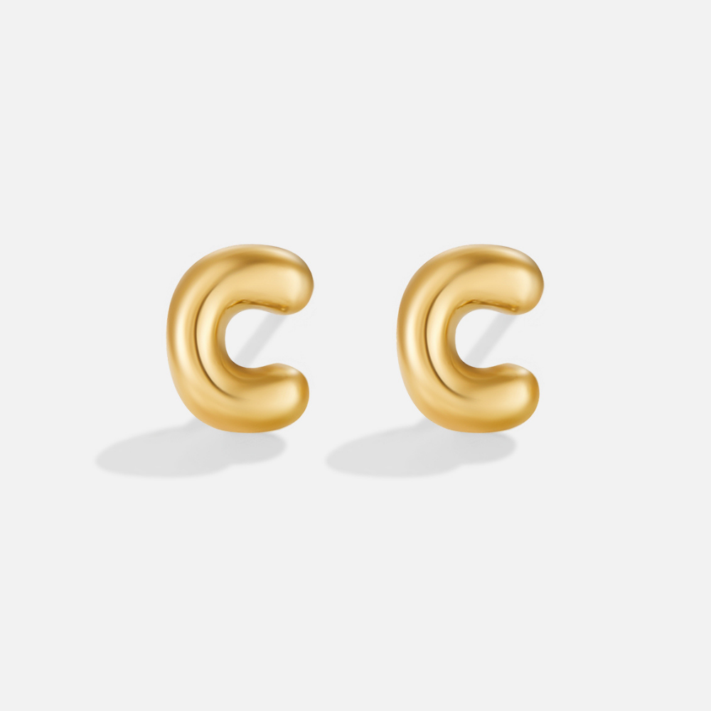 Boucles d'Oreilles Lettres en Or